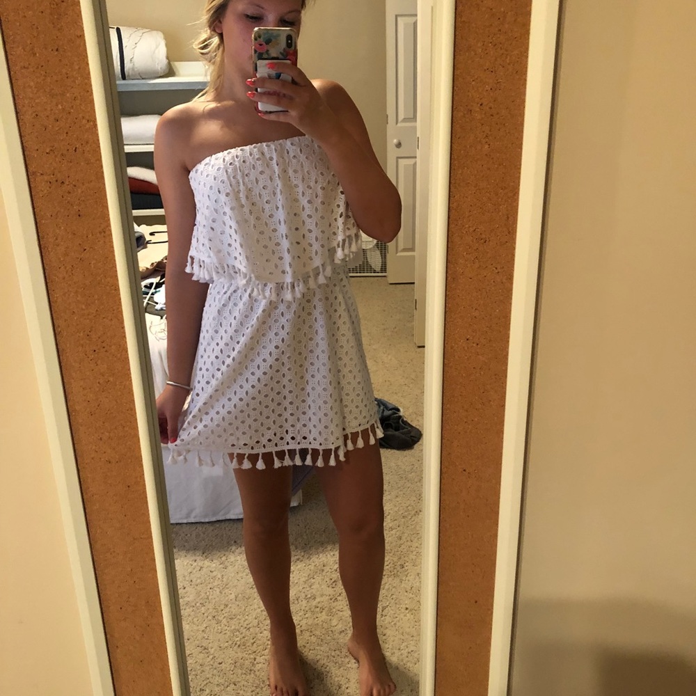 White eyelet B.B. Dakota dress